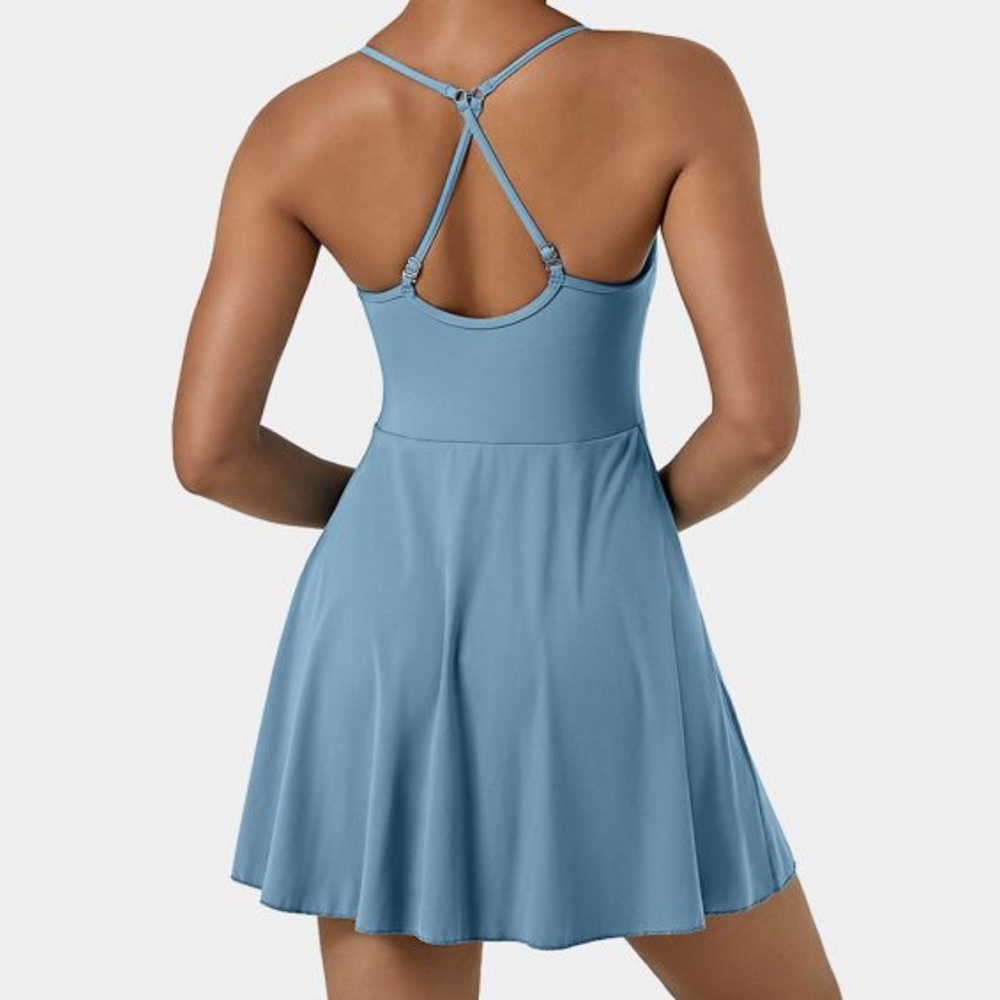 HALARA Softlyzero Plus Backless Adjustable Strap 2-in-1 Pocket Active Dress XL